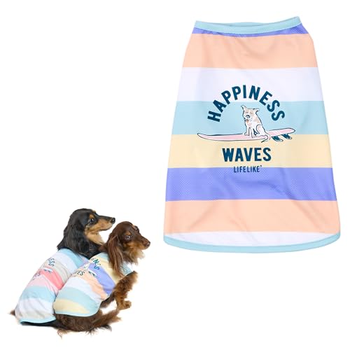 【LIFELIKE公式】COOLINGサーフィンポンチョ ドッグウェア 小型犬 中型犬 犬 服 春 夏 ポンチョ 可愛い かわいい おしゃれ 犬の服 ペット服 犬服 ペット グッズ 洋服 ひんやり 暑さ対策 ライフライク (パープル, 1号)