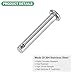 M METERXITY 20-Pack Single Hole Clevis Pins, M5 x 35mm 304 Stainless Steel Flat Head Clevis Pins for Mechanical Linkage/Fixed Parts/Ship Rigging, Link Hinge Pin Reusable