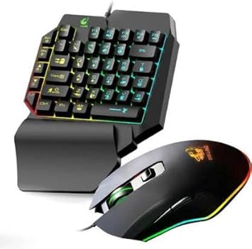 S.S.M India Single Hand Gaming Keyboard & Mouse Combo Set