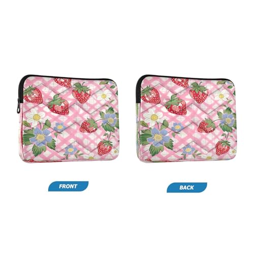 Funda para portátil 13-14 pulgadas patrón fresa impermeable miniatura 2