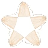 Cabilock 5 Stück Seifenbeutel aus Netzgewebe mit Kordelzug Wiederverwendbar Hautfreundlich Schnelles Aufschäumen Peelingbeutel für Dusche und Hautpflege