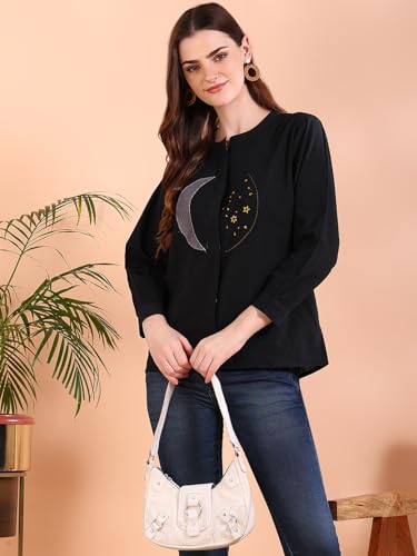 Image of Maaesa Tie-Dye Crepe Loose Fit Shirt