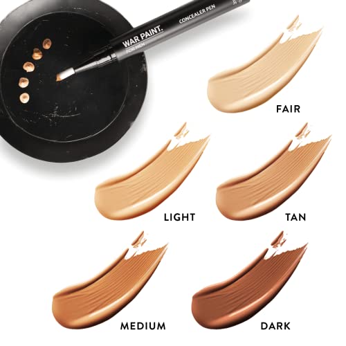 War Paint For Men Lightweight Liquid Concealer Pen - Vegan Friendly & Cruelty-Free - Natural Looking Makeup For Men - Dark Shade - 3Ml #TOP2