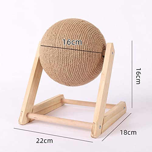 Bola para rascar gatos para evitar arañazos en muebles con base triangular 3