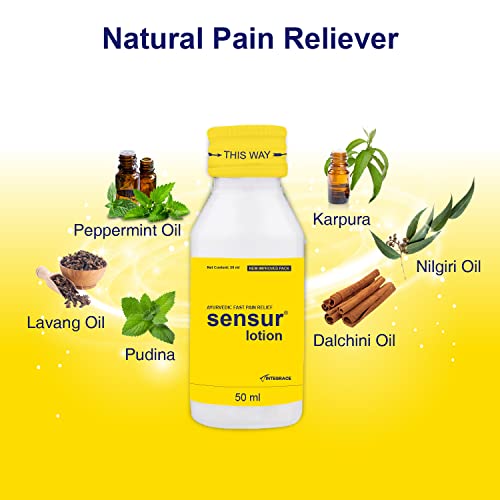 Image of Sensur Natural and Ayurvedic Pain Relief Lotion, 50ml (Pack of 3)