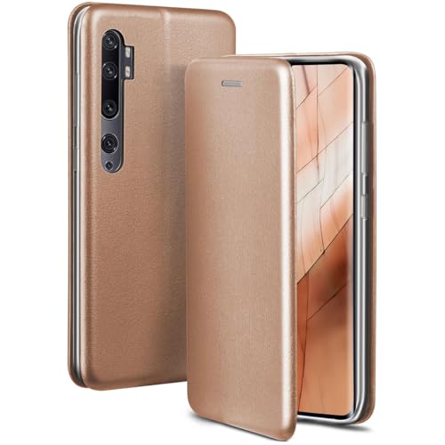 Étui de protection Xiaomi Mi Note 10 en simili cuir fin rose