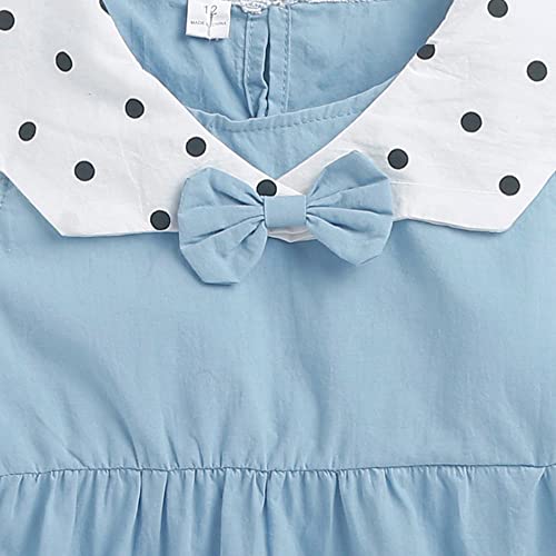 Image of Hopscotch Baby Girls Cotton And Spandex Sleeveless Solid Knee-Length Casual Dresses