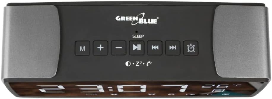 Szczyt view of Green Blue GB200 Radio Alarm Clock showing control buttons