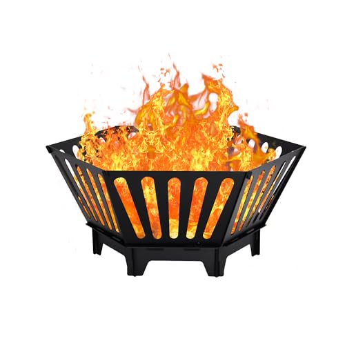 22.5 inch Portable Fire Pit Outdoor Plug Fire Pit with Storage Bag Suitable for Camping, Picnic, Backyard, Garden Bonfires and Outdoor Wood Burning