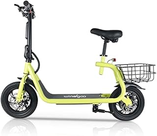 Windgoo Electric Scooter Adult, E Scooter with 35km Long Range, 12 Inches Folding Electric Scooter (Green)