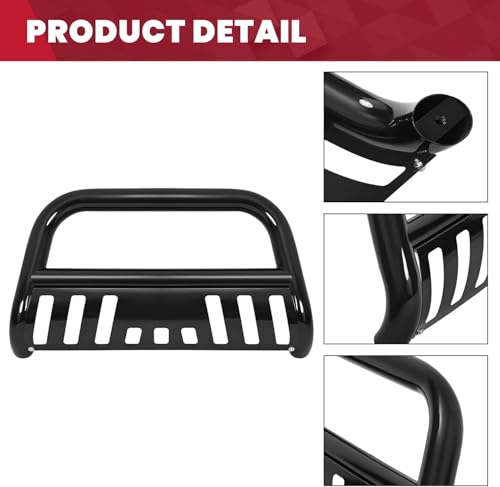 HECASA Bull Bar Compatible with 2007-2021 Toyota Tundra 2008-2022 Toyota Sequoia Front Push Bumper Grill Guard Brush Guard Steel Electrophoresis Powder Coated Black by HECASA - Image 4