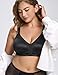 Wingslove Women’s Minimizer Bra Wireless Full Coverage Non-Padded Plus Size No Underwire Everyday Comfort(Black,38C)