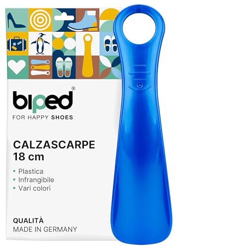 biped calzascarpe in plastica 18 cm – Mini leva scarpe ergonomico da viaggio – Perfetto per bambini e adulti – Accessorio compatto e pratico z2798(blu metallizzato)