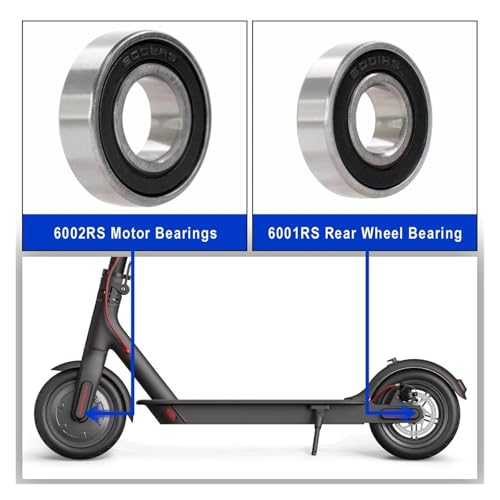 Roulements à billes de rechange 6001RS 6002RS pour réparer le moteur de scooter