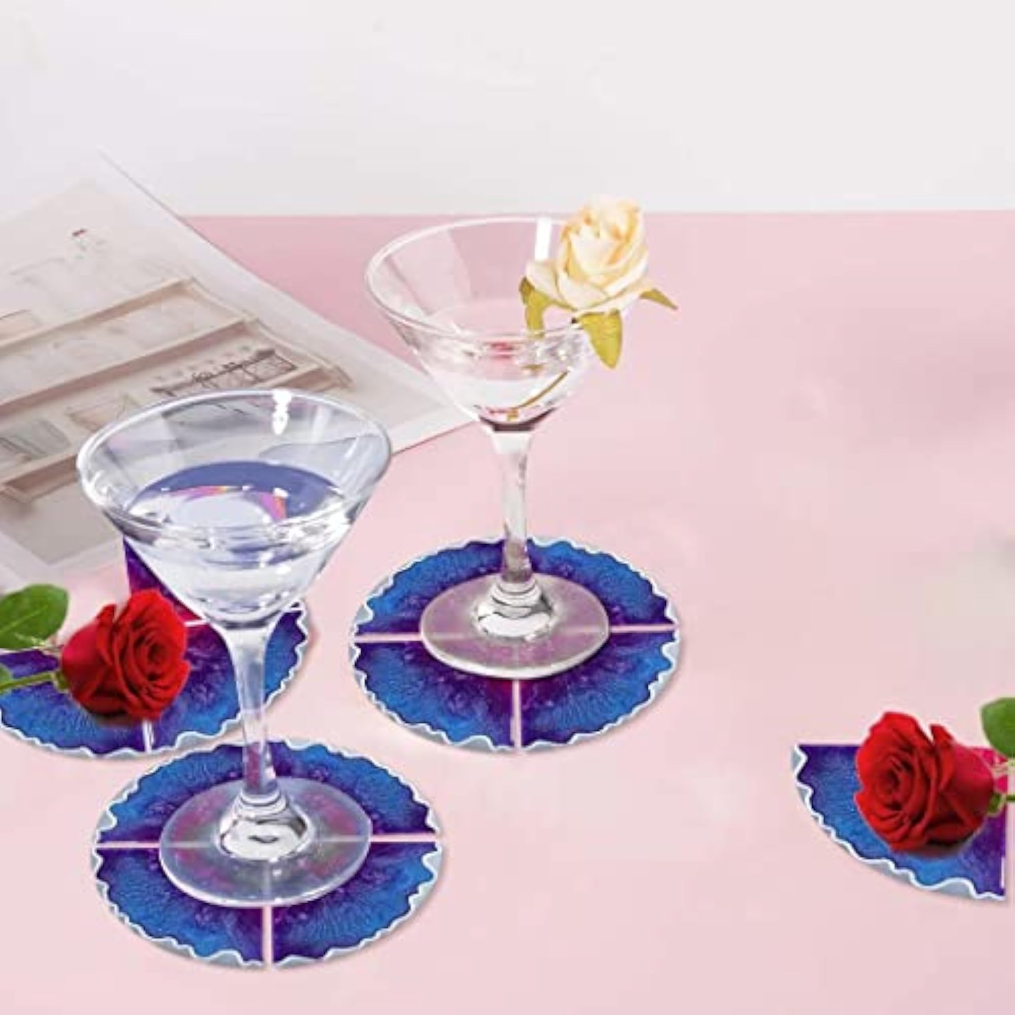 Resin Mold Epoxy Craft Silicone Coaster Mold Set
