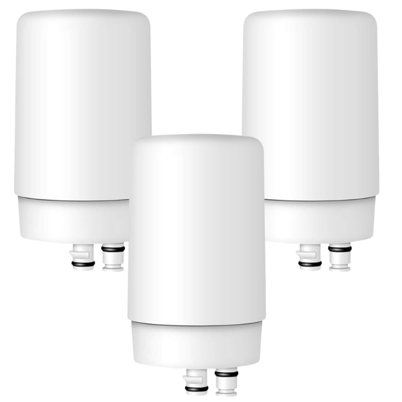 AQUA CREST Faucet Filter Replacement for Brita® Faucet Filter, Brita® 36311 On Tap Water Filtration System, FR-200, FF-100, White (Pack of 3)