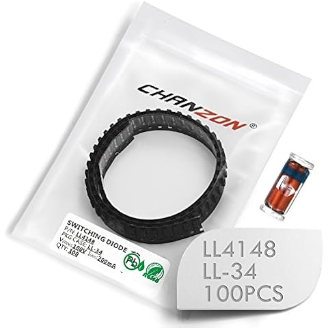 Chanzon LL4148 SMD-Kleinsignal-Schnellschaltdioden Hochgeschwindigkeits 200mA 100V LL-34 LL 4148 200 mA 100 Volt Cover