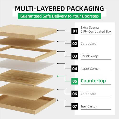 Tabla de cortar de madera maciza 60 x 25 x 1.5 pulgadas miniatura 5