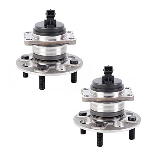 Image of TRQ Rear Left and Right Wheel Bearing and Hub Assembly Set 2 Piece Compatible with 18-20 Hyundai Accent excluding Japan Built Models 21-22 Accent 18-20 Kia Rio excluding Japan Built Models 21 Rio