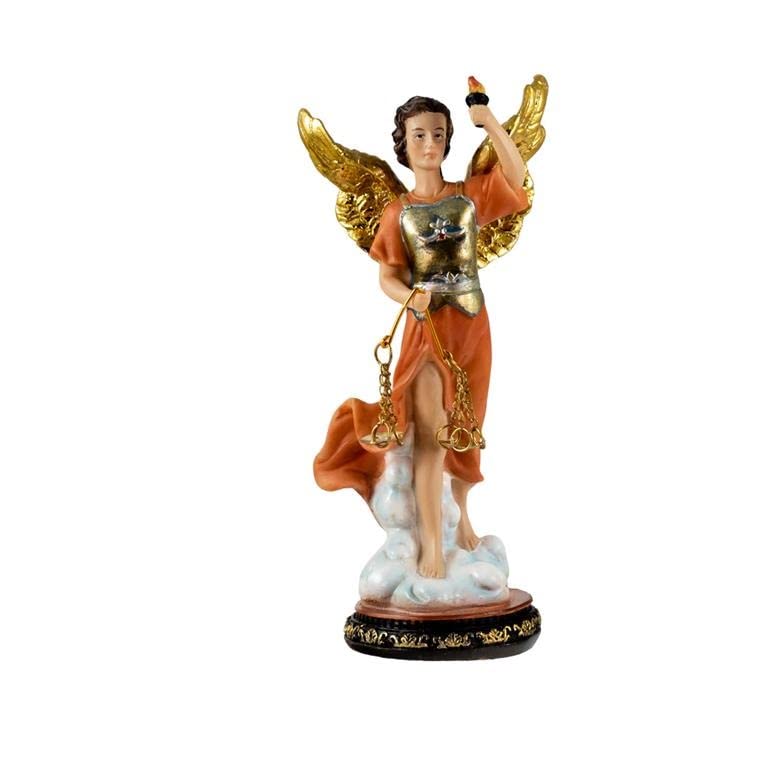 DRW Archangel San Uriel Hand Painted Resin Figurine 14cm