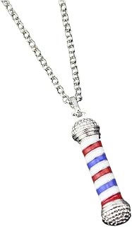 New 2026 Barber Shop Pole Necklace Hair Dresser Tools 3D Barber Pole Dryer Scissors Comb Hairdresser Pendants Necklaces Men Women