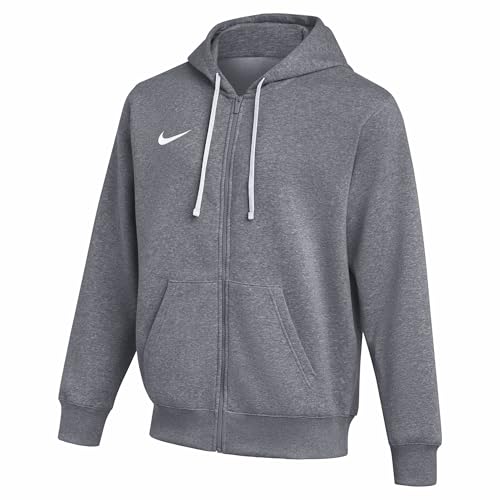 NIKE Park 26 Sweat À Capuche De Foot en Tissu Fleece À Zip pour Homme, Charcoal Heathr/White, IB1228-071, M