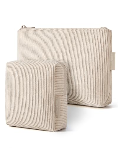 BAGSMART Corduroy Makeup Bag Set
