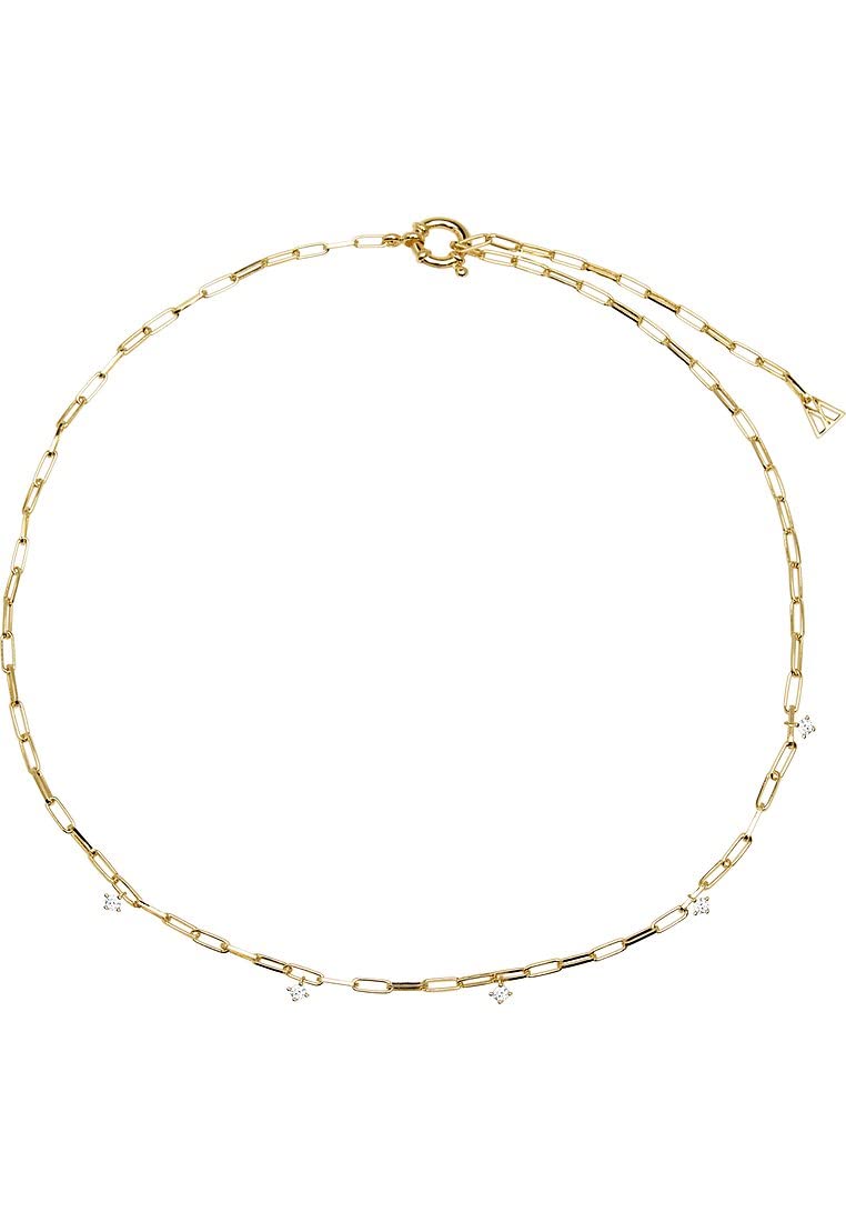 P D PAOLA Pdpaola Collar Plata bañada en Oro de 18 kilates