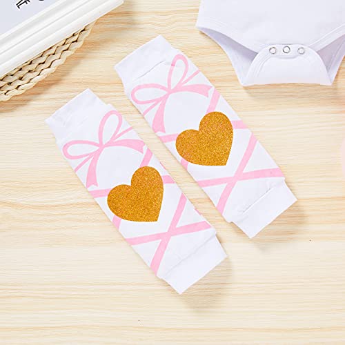 Newborn Baby Girl Skirt Set Infant Letter Print Romper+Tutu Skirt+Headband+Legging Warmer Clothes Outfit (Dot Pink, 0-3 Months) #TOP6