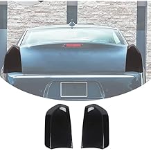 CheroCar Tail Light Cover Guard Trim Bezel Frame Decor Exterior Accessories for 2015-2023 Chrysler 300/300C, Smoked Black