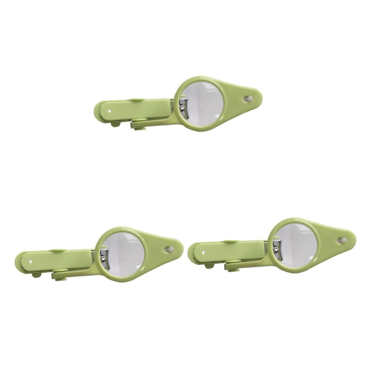 Toyvian 3pezzi Cutter Per Unghie Per Luce e Ingranditore Manicure Sicuro e Pratico Per Unghie Verde