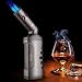 Jet Torch Cigar Lighter, Quad Jet Flame Adjustable Butane Refillable Cigarette Lighter (4 Jet Torch)