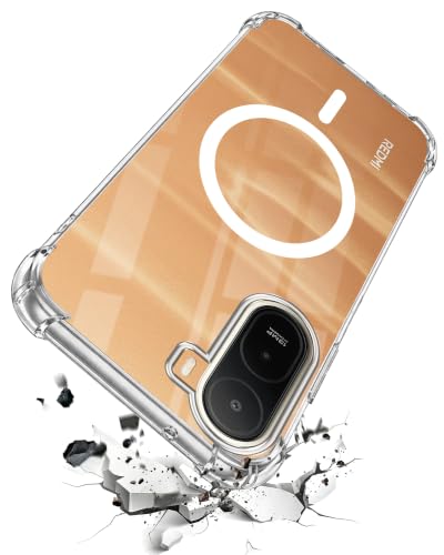 Image of Jkobi Shockproof Crystal-Clear Back Cover for Redmi A7 Pro 4G|5G (Magsafe Wireless Support | Drop & Camera Protection | Hard Polycarbonate)