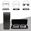 SMARTTOP Eyeglass Case, Sunglasses Glasses Case Hard Shell With Cleaning Cloth, Portable PU leather Lightweight Eye glass Carry Case (Black) #2