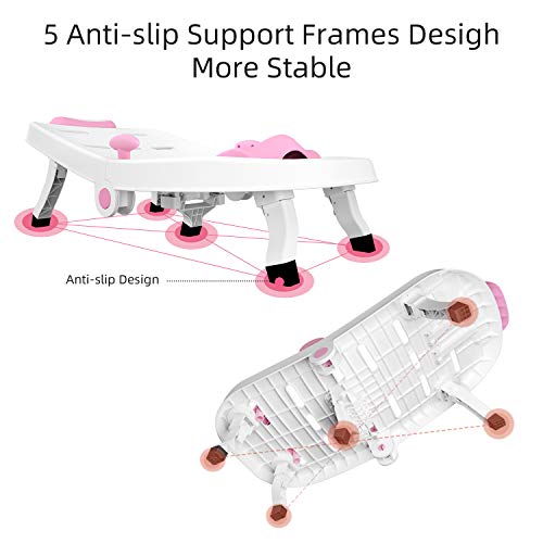 Fedicelly Toddler Shampoo Chair Bather Girls, Kids Hair Washing Bath Seat, Children Head Hair Rinser Salon Chair(Pink)