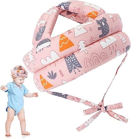 Baby Head Protector - Baby Helmet for Crawling Walking Running - No Bumps and Soft Cushion - Adjustable Protective Cap Infant Baby Safety Headguard Suitable for Children Learning to Walk
