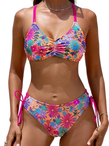 Image of CUPSHE Women's 2 Piece Bikini Set Back Braided Straps with Reversible Bottom