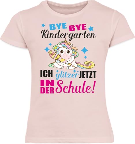 T-Shirt Mädchen Schulanfang Schulkind - Einschulung - Ich Glitzer jetzt in...