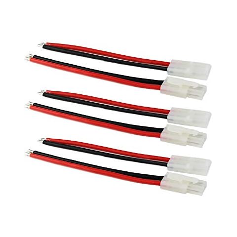 FLY RC 3Pairs Tamiya Battery Connectors Male & Female 14awg 10cm for RC Car Lipo Battery Charge Cover