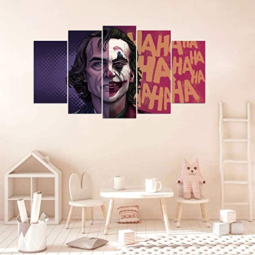Akki Wold Joker Hahaha Cut Pieces Poster for Living Room, Bedroom, Kids Room, (Multicolor,Size - 41 Cm X 76 Cm)