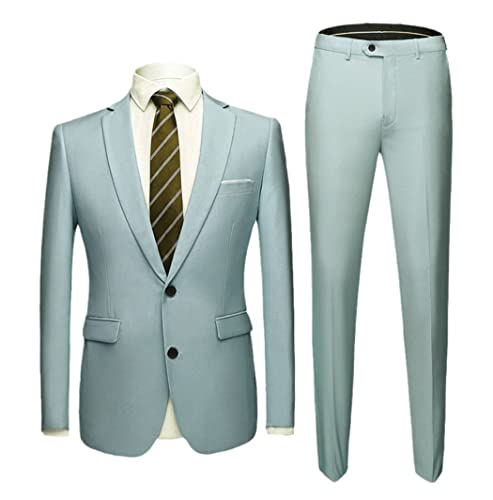 Ensemble 2 pièces pour homme ciel à 2 boutons incluant robe de marié et pantalon classique XXXL