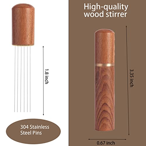 Foto von DJJUAJK Aufgerüstet WDT Tool Espresso Nadel mit 6 Feinen Nadeln 0.4 mm, Kaffee Nadel Distributor Zubehör Kaffee Zubehör, Kaffee Tamper Espresso Nadel, Espresso Kaffeerührer (Protokoll)