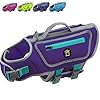 Dog Swimming Vest with D Ring Lightweight Dog Life Vests for Boating Reflective Dog Lifejackets Swimsuit Neoprene Pet Life Jacket with Rescue Handle for Small Medium Dogs Purple S