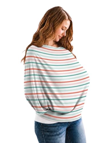 Copper Pearl Nursing Cover for Breastfeeding – Multi-Use Baby Car Seat Cover, Stroller Cover &amp; Breast Feeding Cover Up for Women, Stretchy Breathable High Quality Cover for Boy or Girl, Tinsel