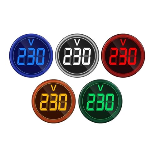 Indicateur volt ampère testeur électrique AC 50-500V 100A rond pour tableau de maison