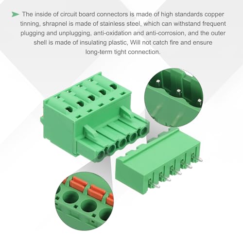 Conector bloque de terminales de tornillo de 5,08 mm para PCB y cables 28-10 AWG 3