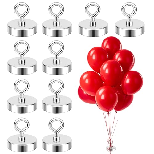 Foonary 10 pesos para balões: ideal como suporte para balões reutilizáveis e suporte para balões de hélio e balões, perfeito para Halloween, casamentos, aniversários, Natal e festas