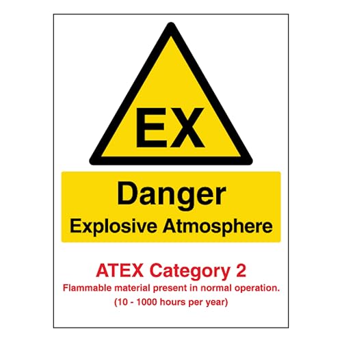 Panneau danger atmosphère explosive ATEX Catégorie 2 PVC rigide 300x400 mm