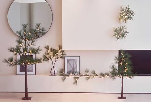 Hairui Lighted Christmas Pine Tree with Lights 4FT 36 Warm White LED Lights, Tree with Lights for Room Thanksgiving Christmas Holiday Decoration Indoor Outdoor by Hairui - Image 4