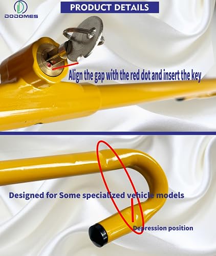 image for Steering Wheel Lock Anti-Theft Car Device, Dodomes Steering Wheel Peda